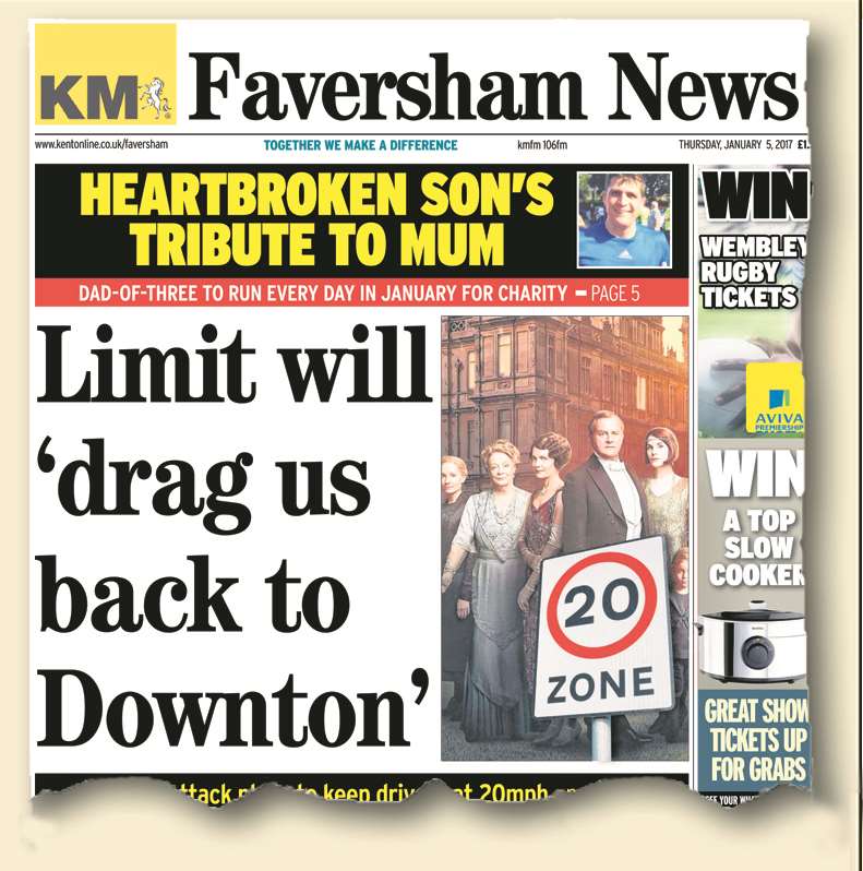 The Faversham News front page.