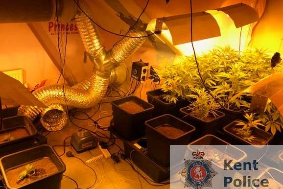 The drugs were discovered by officers in a raid in Bradstone Avenue this morning