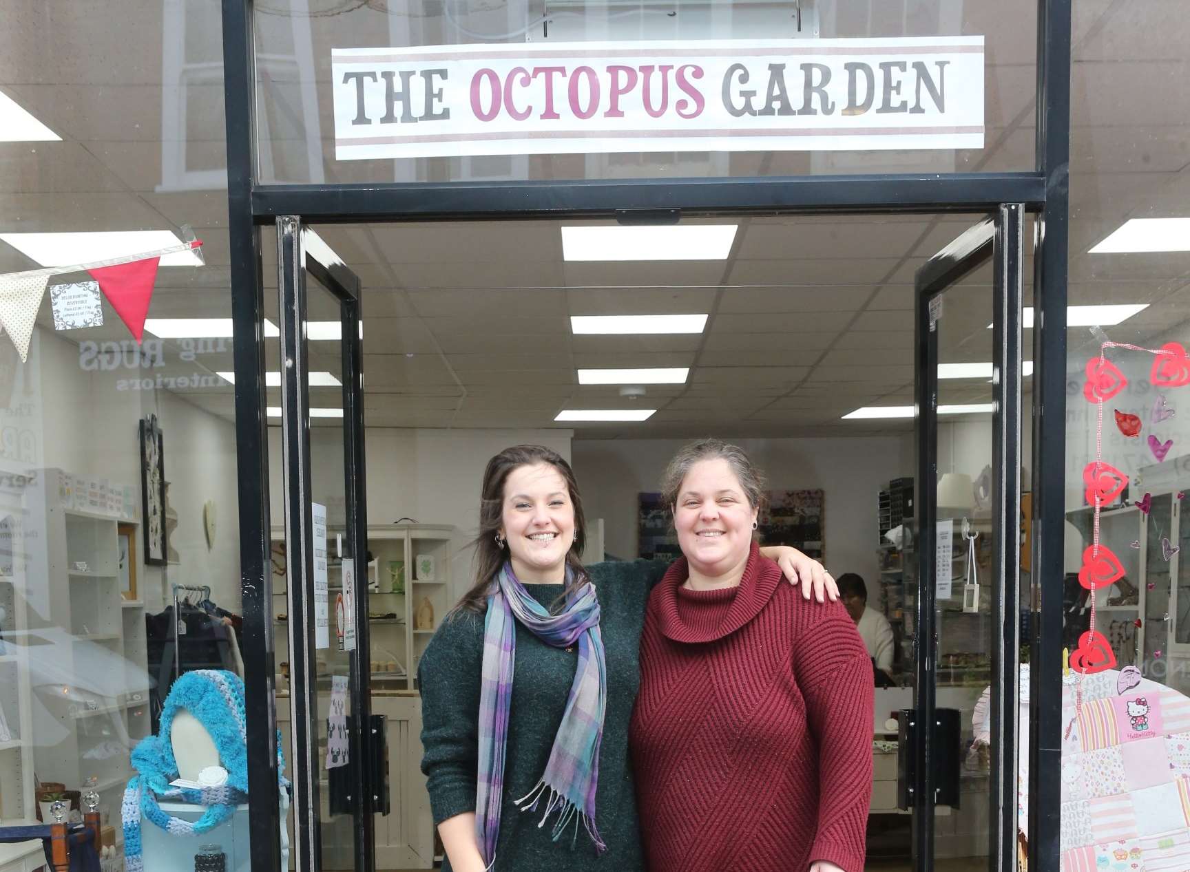 From left, Sonia Gardner and her sister, Zena, both Business Partners, at the Grand Opening of The Octopuss Garden in Sittingbourne High Street