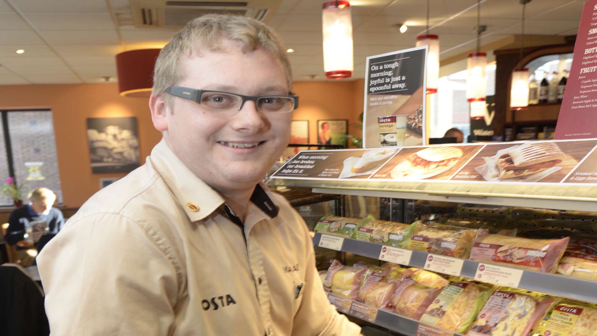 Ben Martin, who is supporting Costa in Market Place.