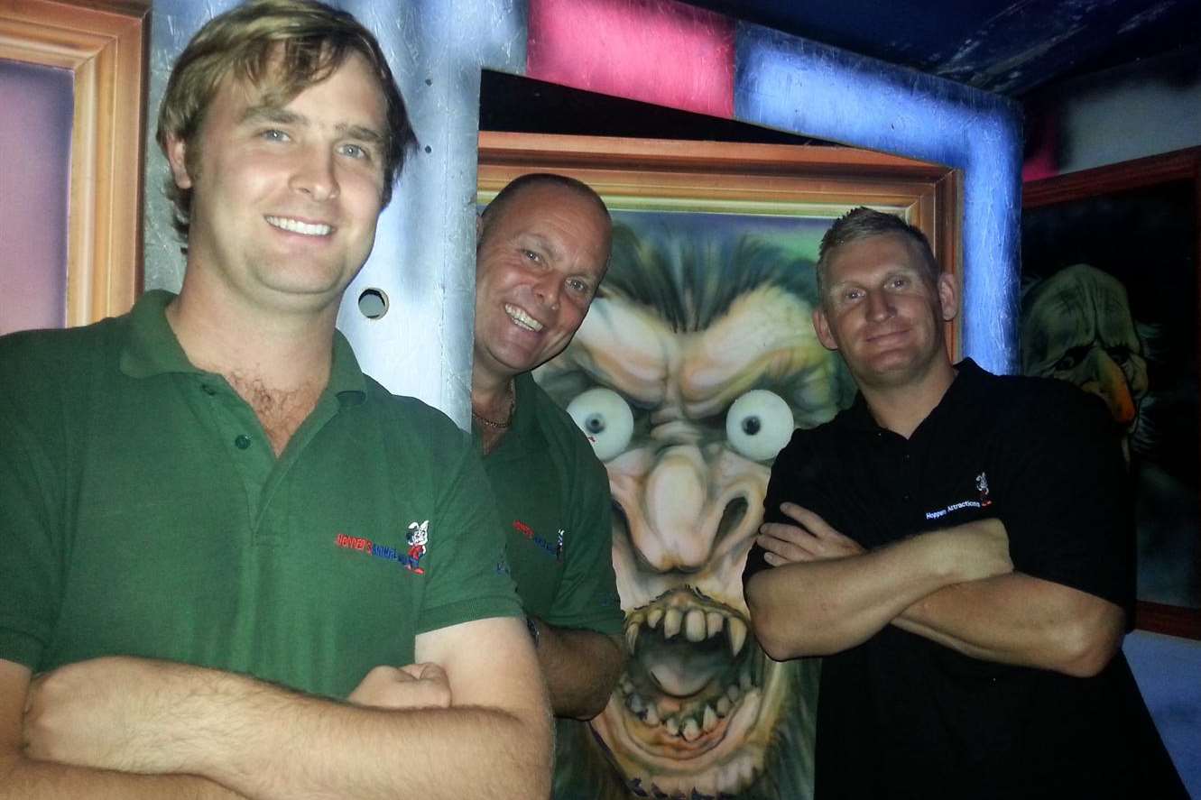 Karl Robertson, Nick Robertson and Simon Taylor, who have organised Freak Week at the Hop Farm
