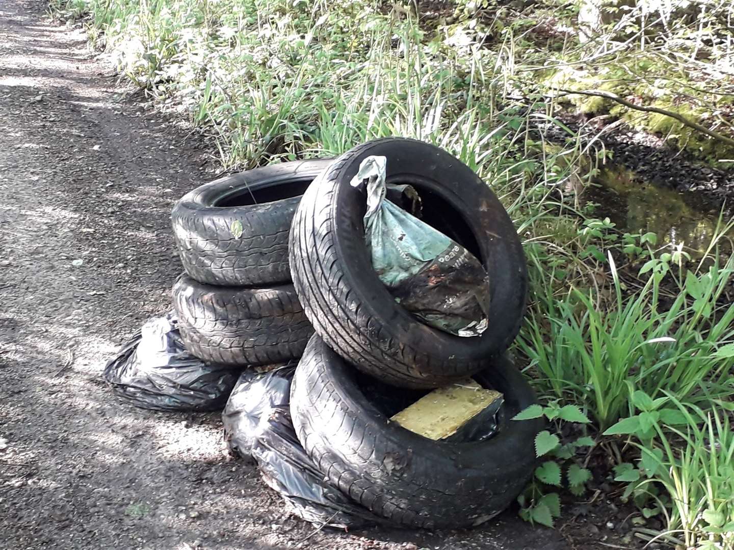 There have been reports of fly-tipping at the woods too