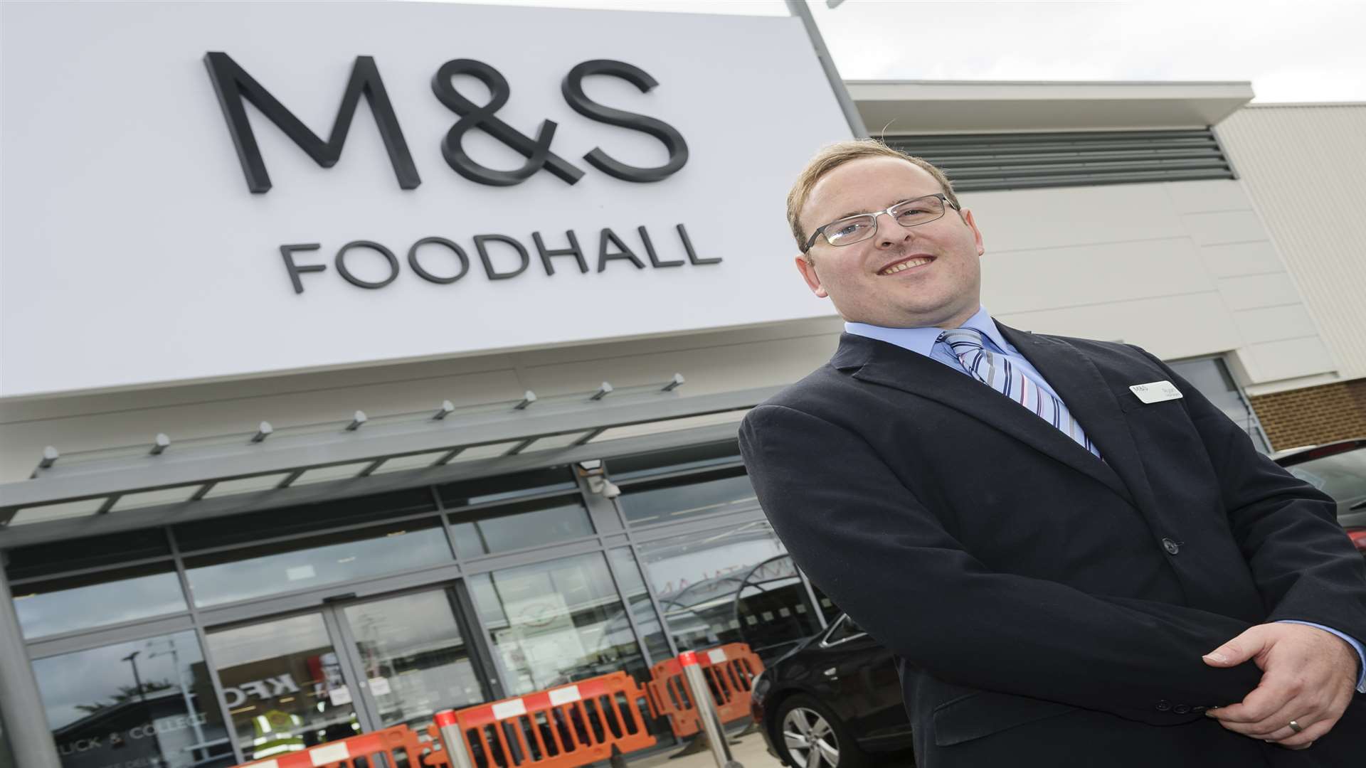 Store manager Ryan Clarke at the new M&S Foodhall