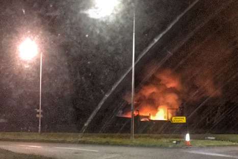 The fire broke out at the golf club in Snodland