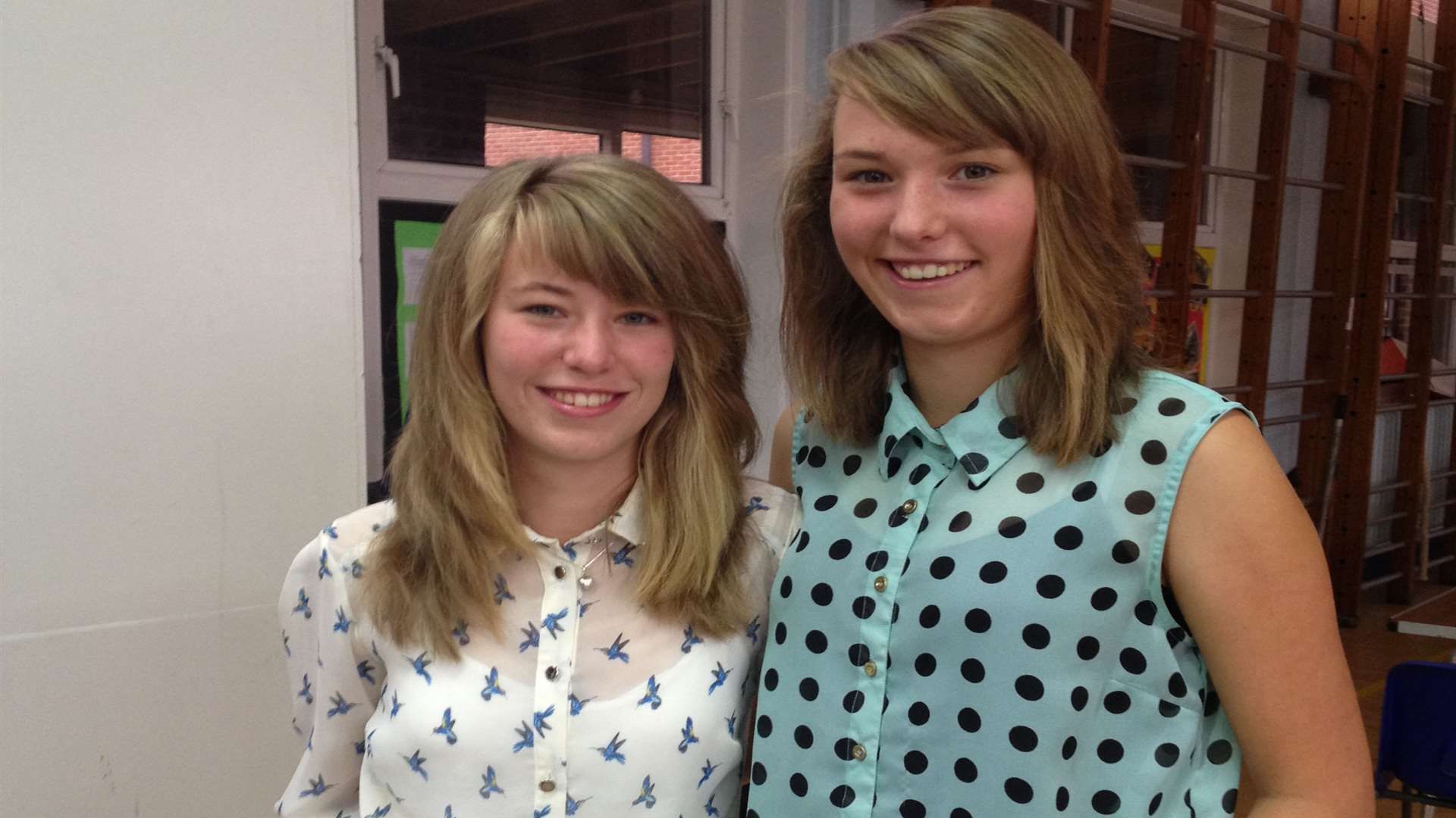 Twins Shona and Holly Callaghan, 16, from Sittingbourne, had a double reason to celebrate their very good results.