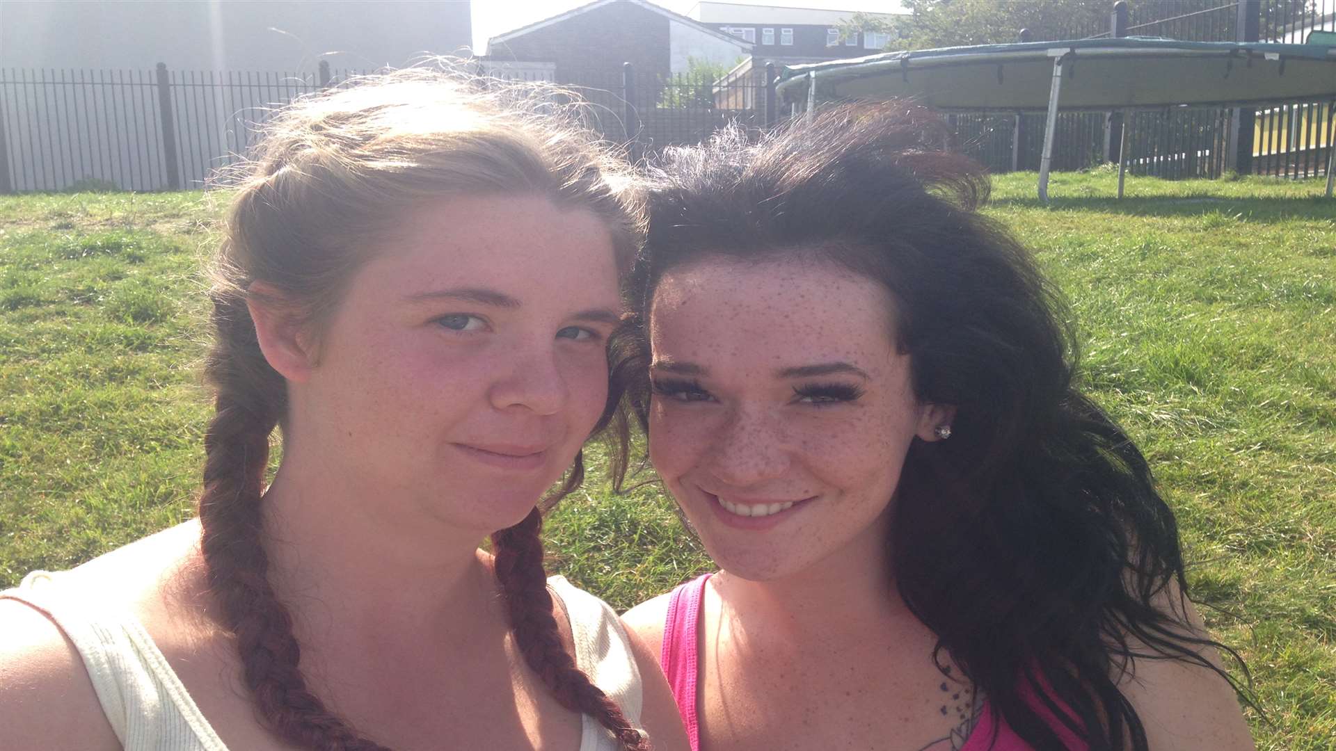 Stephanie Bridger 22 and Sasha Healey, 19, both live in the flats.