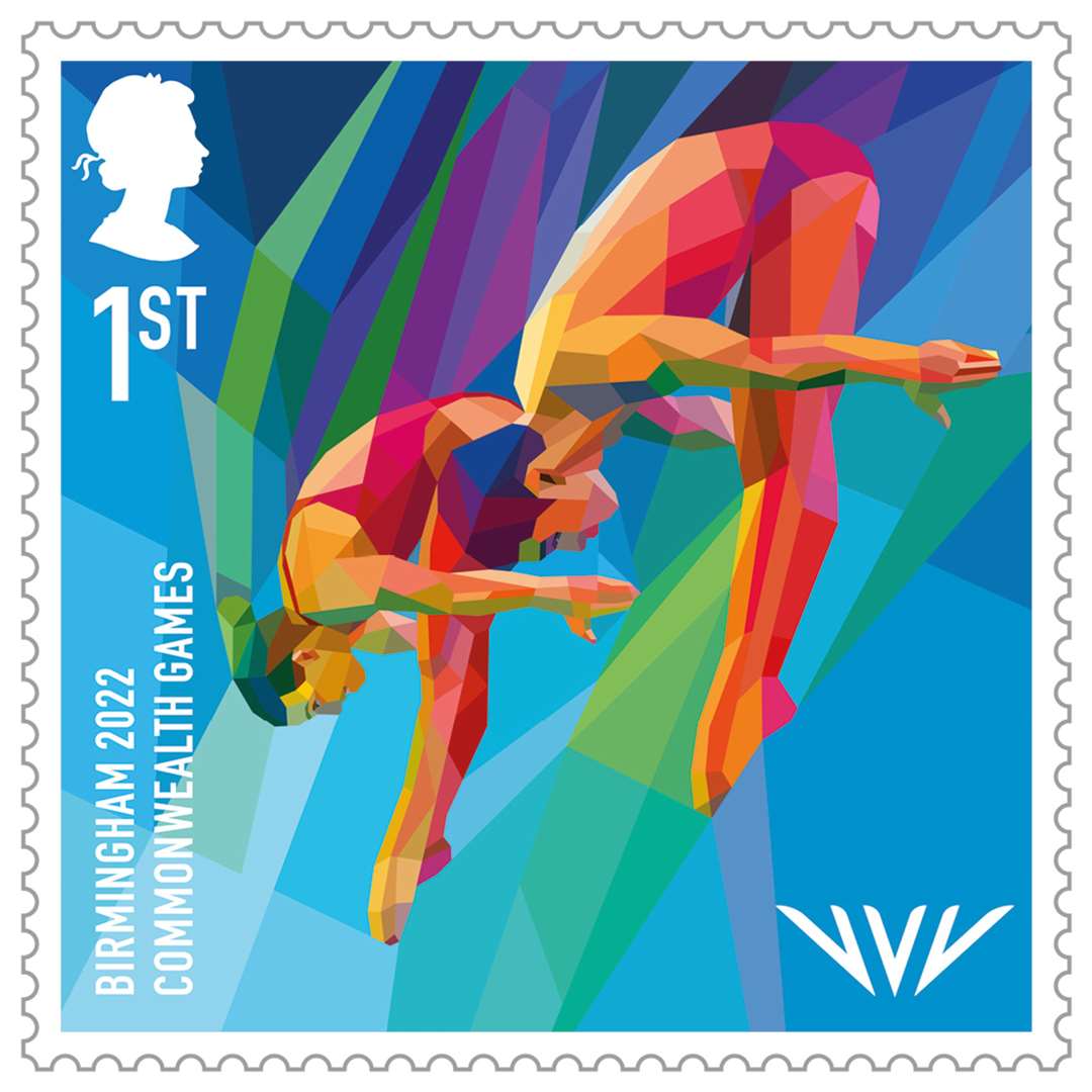 Royal Mail has designed eight stamps to mark the games in Birmingham