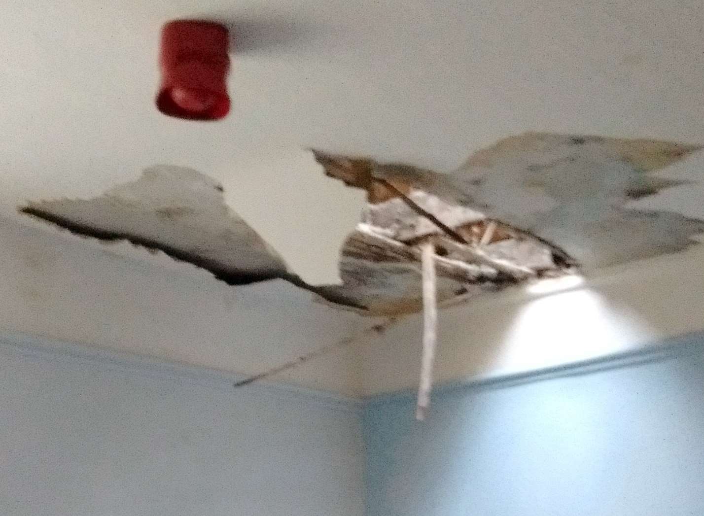 The hole in the ceiling
