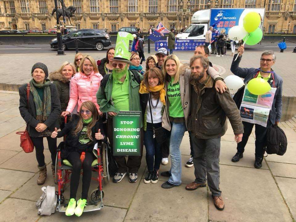 Richard organised a protest in London to fight for those suffering from chronic Lyme disease