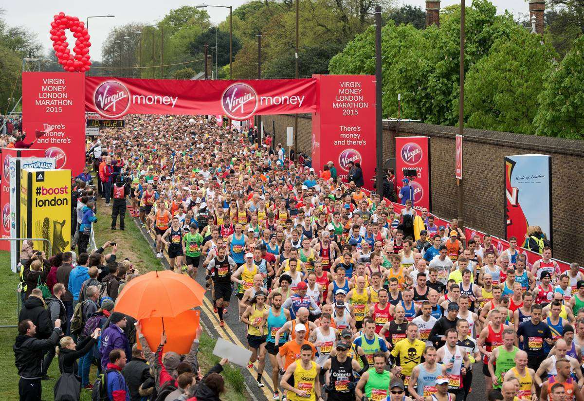 The scene at London Marathon last year Picture: Virgin London Marathon