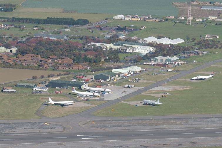 An aerial view of Manston airport. Picture: Simon Burchett