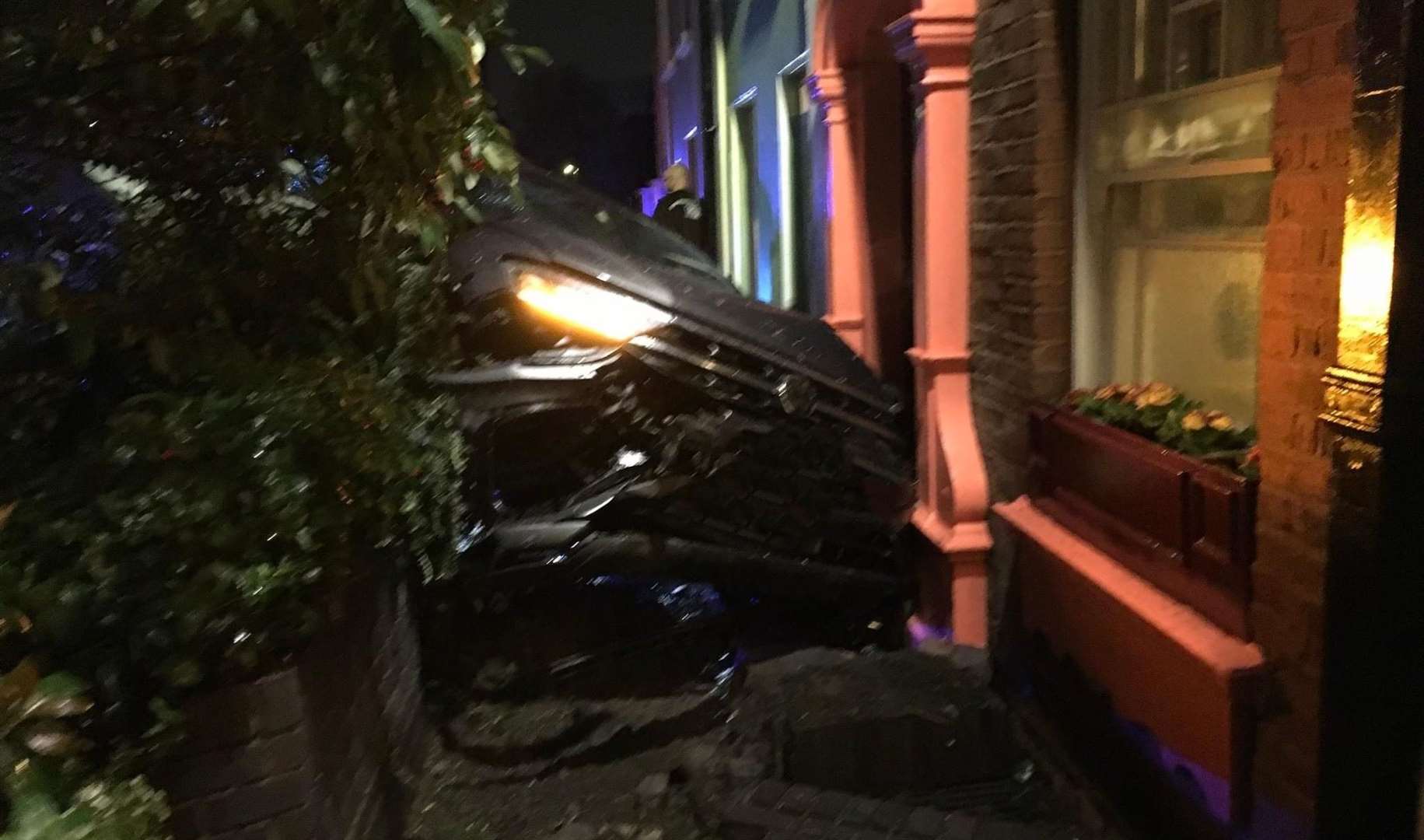The aftermath of the crash in Greenhithe High Street. Picture: Peter Harman