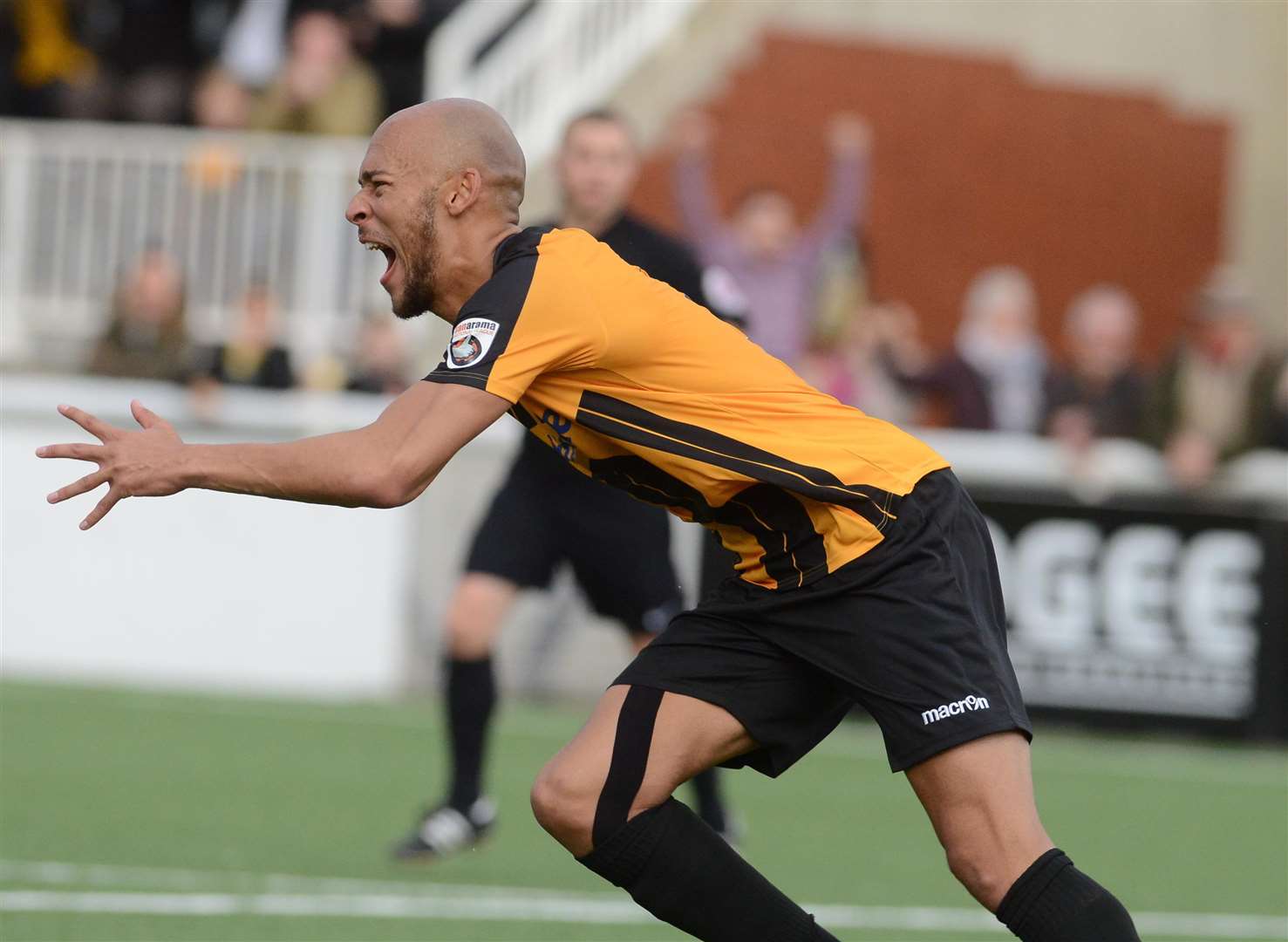 Alex Finney loves it at Maidstone Picture: Gary Browne