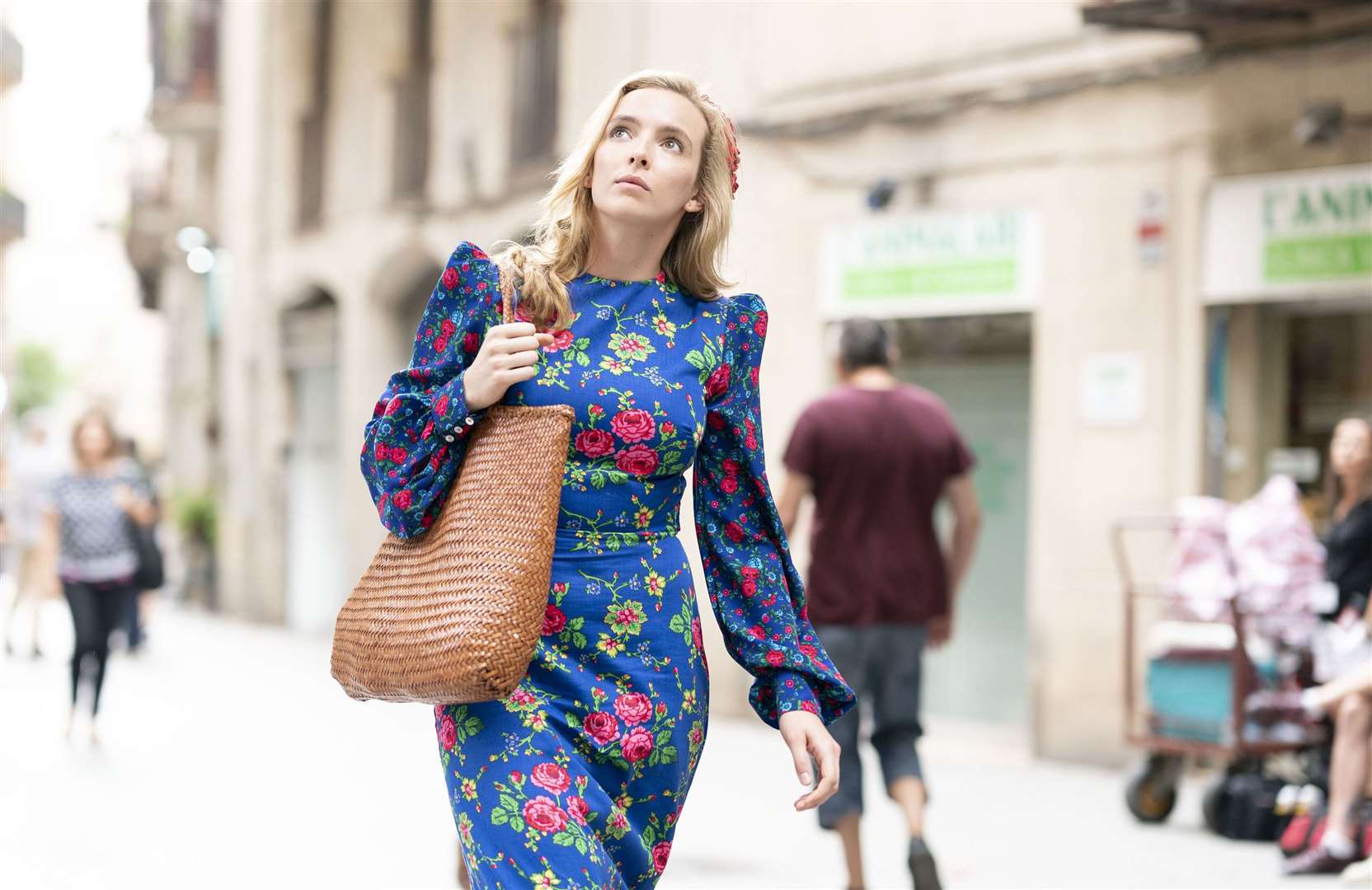 Jodie Comer as Villanelle i Killing Eve Series 3 on BBC Picture: PA Photo/BBC/Sid Gentle