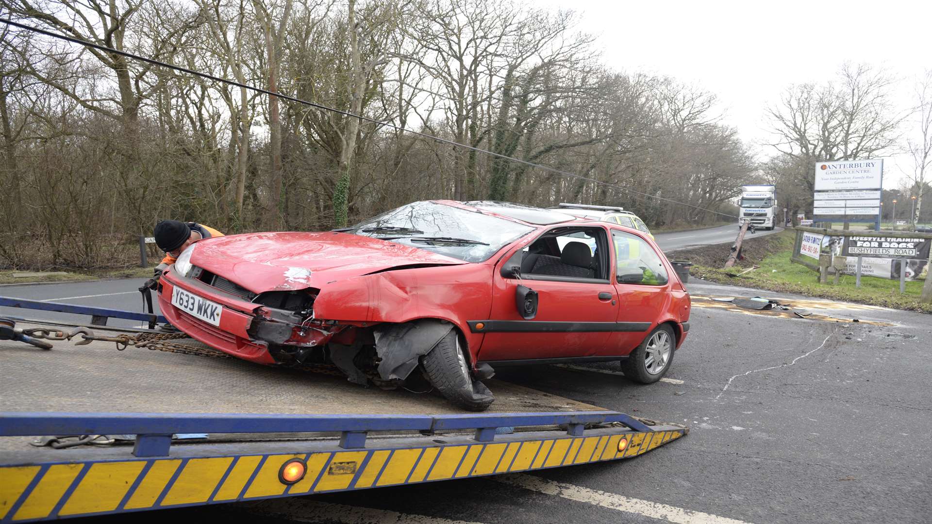 An accident on the A291at Herne Common earlier this year