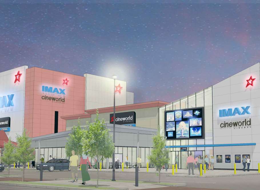 How the front of the cinema could look once the expansion is complete.
