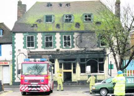 The former Three Gardeners pub in North Street, Strood, has been destroyed by fire.