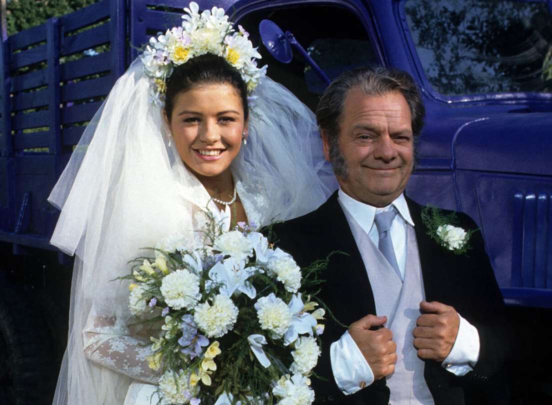 Catherine Zeta Jones was given away on her wedding day by David Jason (Pa Larkin) in The Darling Buds of May TV series