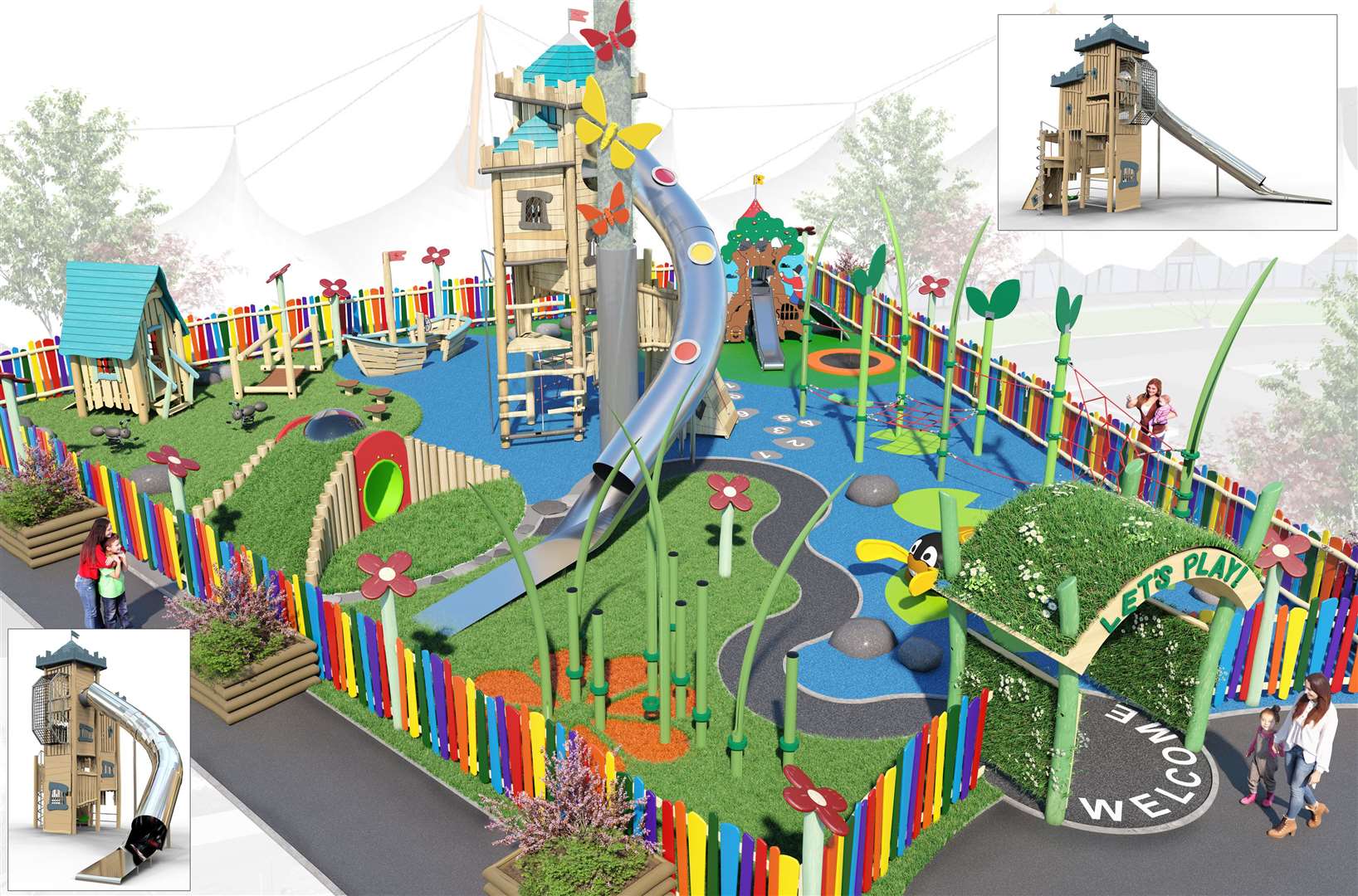 CGI of The Garden of England playground. Picture: McArthurGlen Designer Outlet