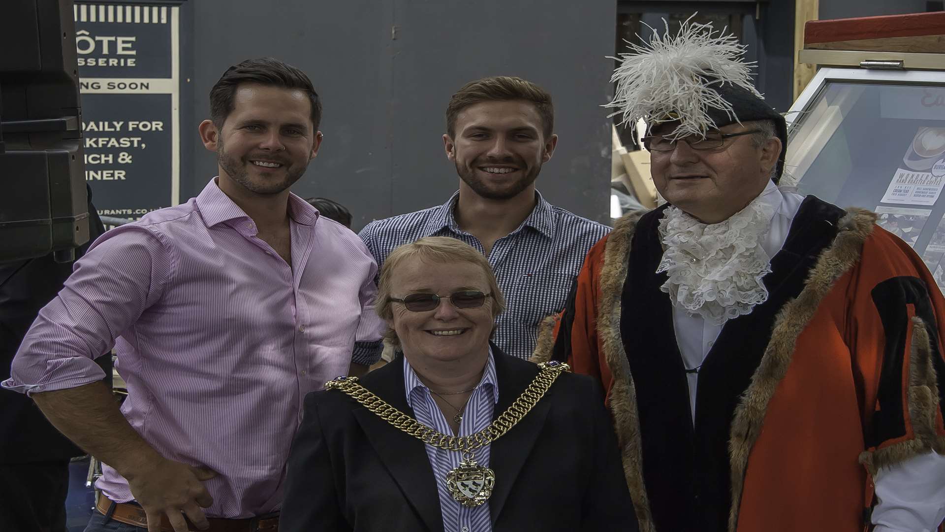 Peter Langdown on the left with the Mayor of Canterbury Sally Waters