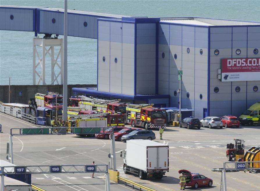 Dover Eastern Docks after 15 immigrants were found. Picture: Paul Amos