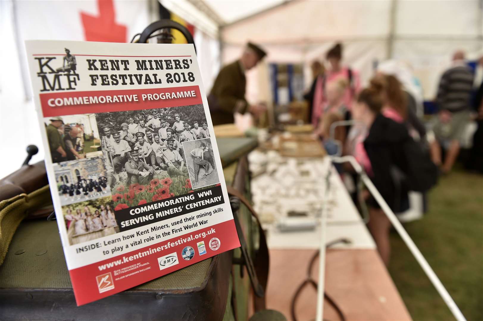 The marquees are a great place to showcase community groups at Kent Miners' Festival