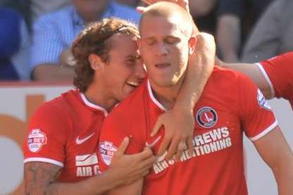 Michael Morrision, right, has been offered a new deal at Charlton by Bob Peeters Picture: Keith Gillard