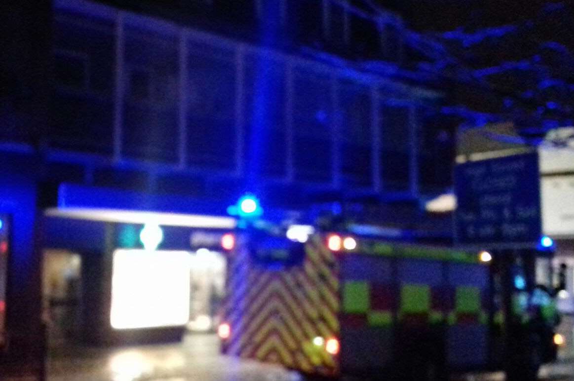 Fire engines outside the Boots store