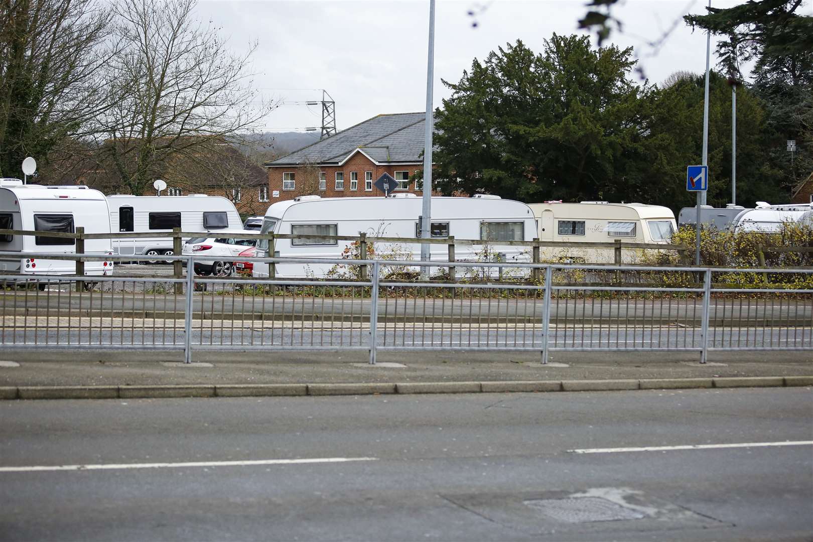 Travellers set up camp in the car park on Sittingbourne Road