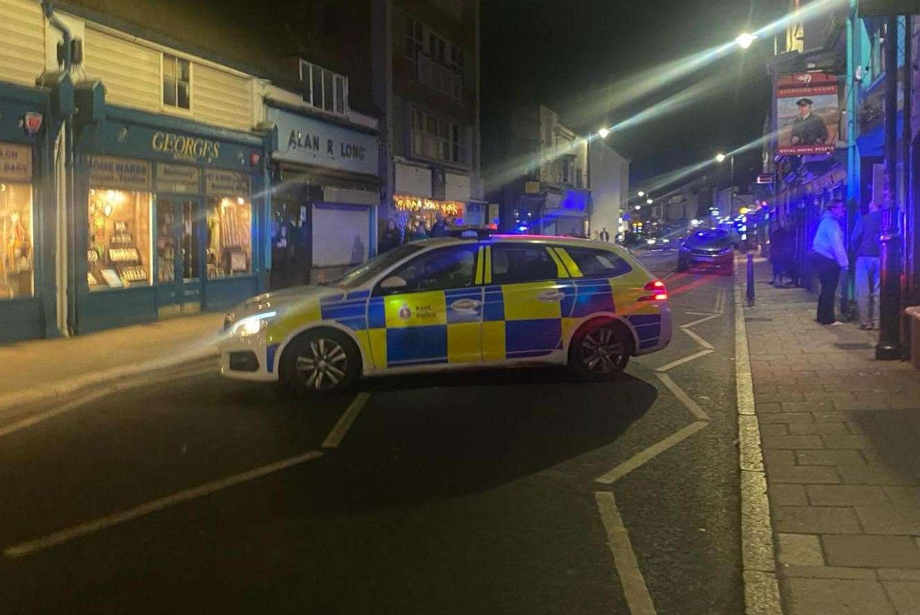 Police closed off the High Street after the crash