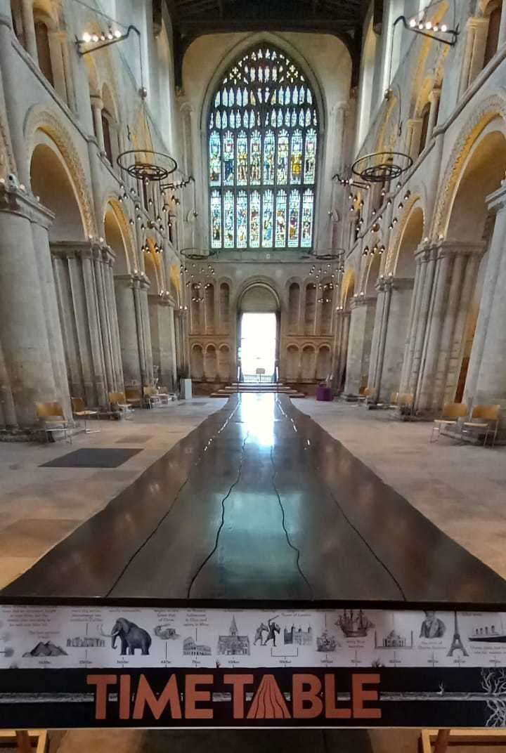 The Table for the Nation is on display at Rochester Cathedral