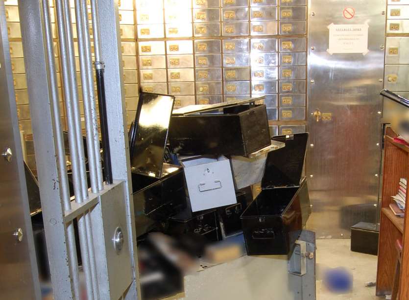 The damage after the raiders hit the Hatton Garden vault