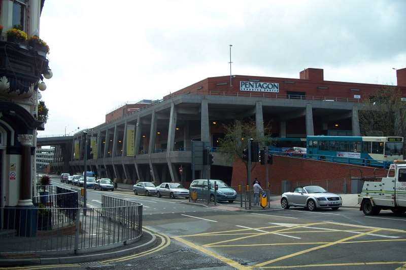 The fire broke out under the ramp leading to the former bus station. picture google images.