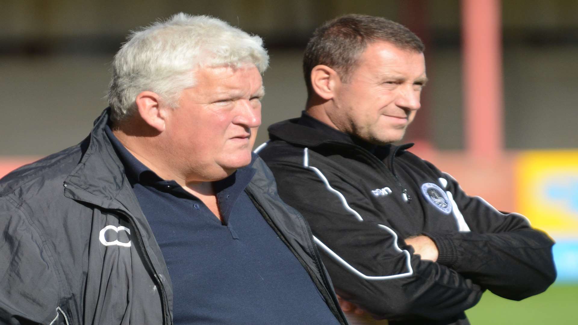Hythe Town joint-managers Clive Cook and Tony Beckingham Picture: Gary Browne