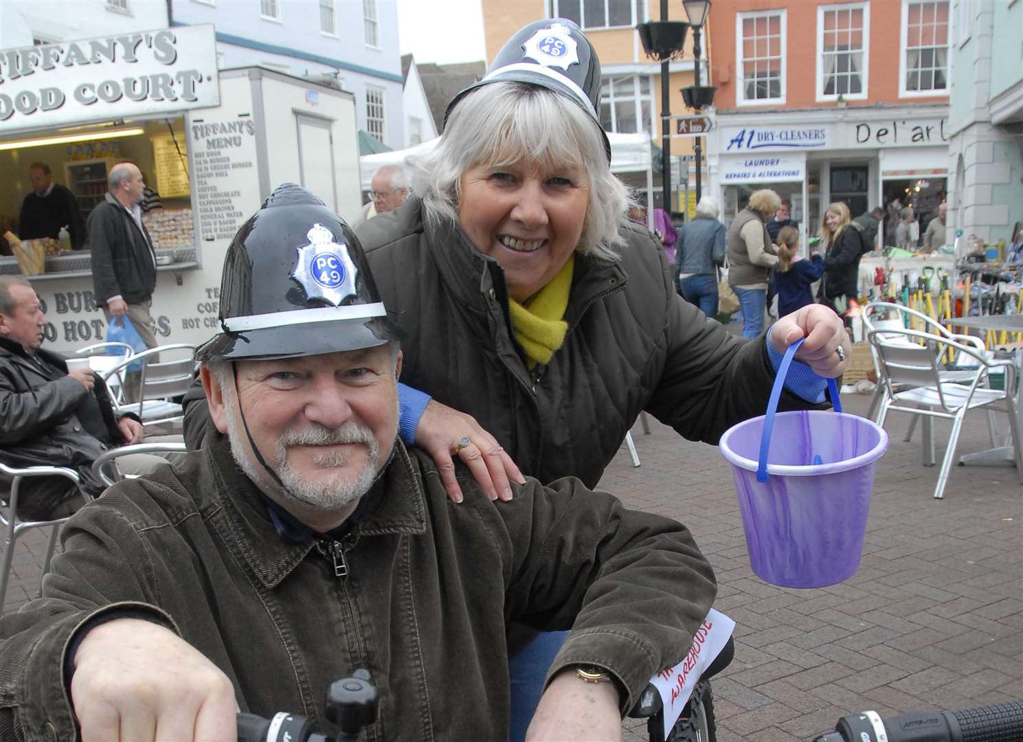 Joan launched the Faversham Bike Ride with husband Brian