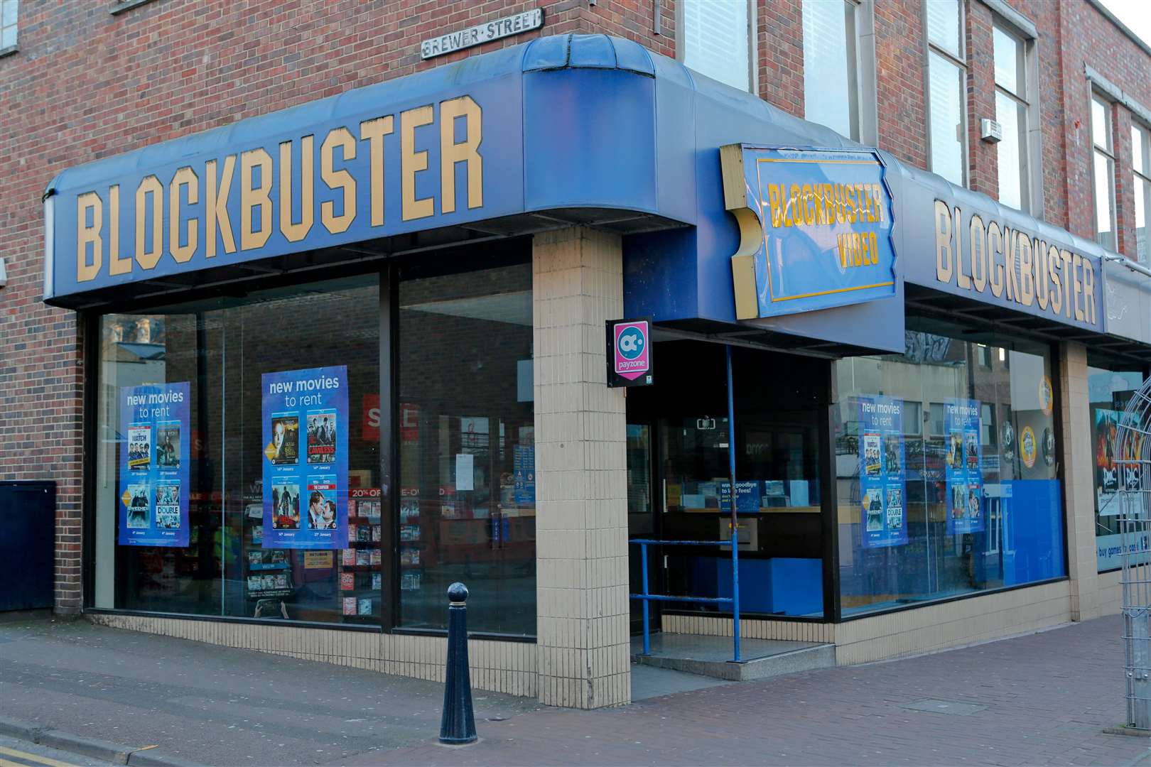 The Blockbuster in Week Street, Maidstone, before it closed in 2013