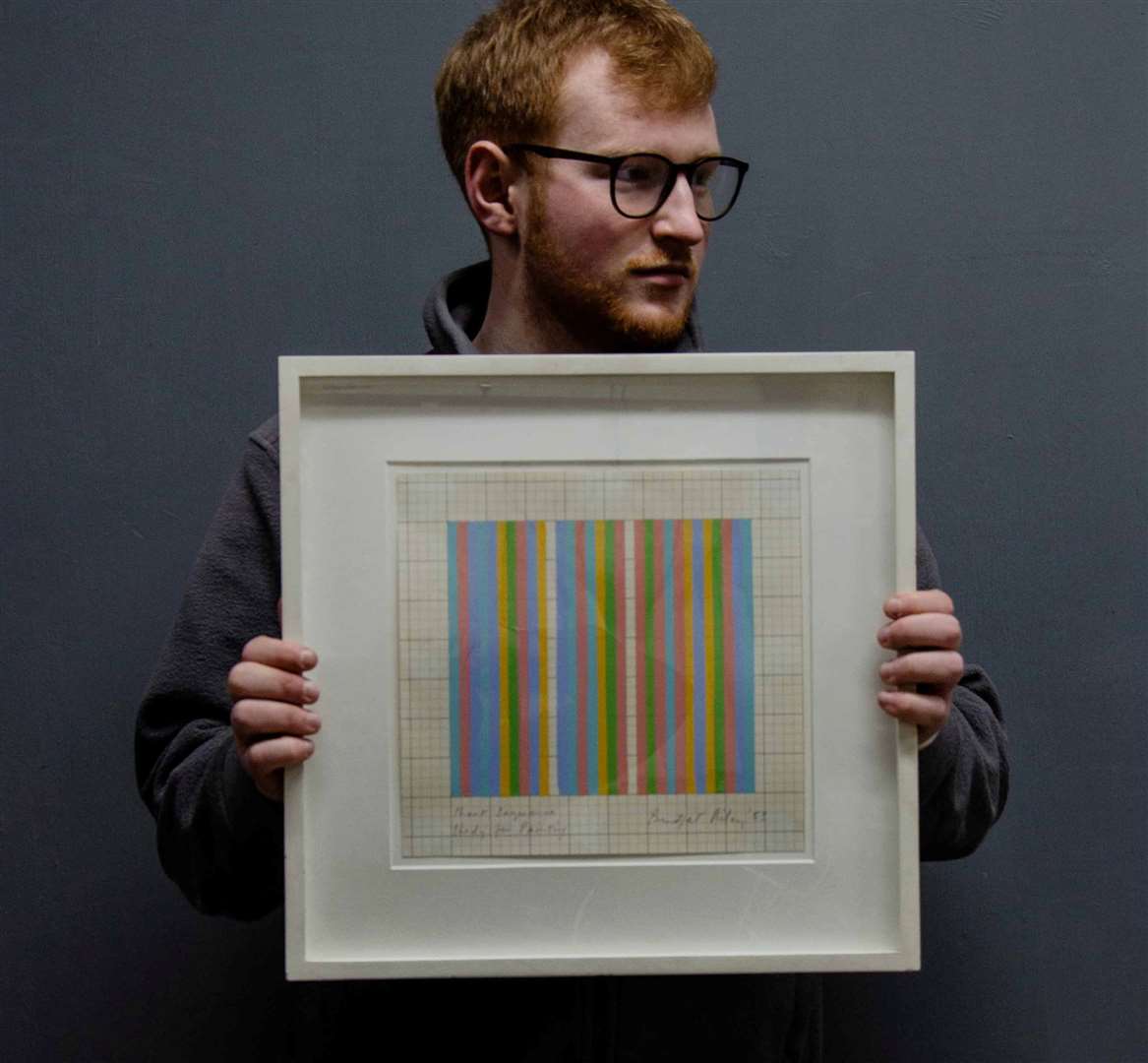 Bridget Riley's - Gouache - "Short Sequence, Study for Painting", estimated to fetch up to £30,000
