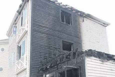 The damaged apartments in 2008