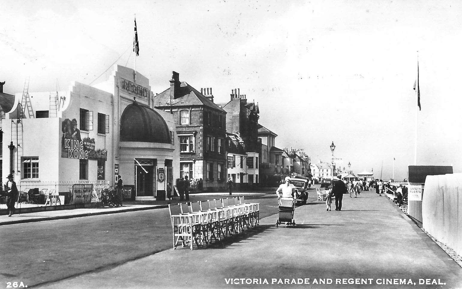 An old picture of Deal, showing The Regent cinema
