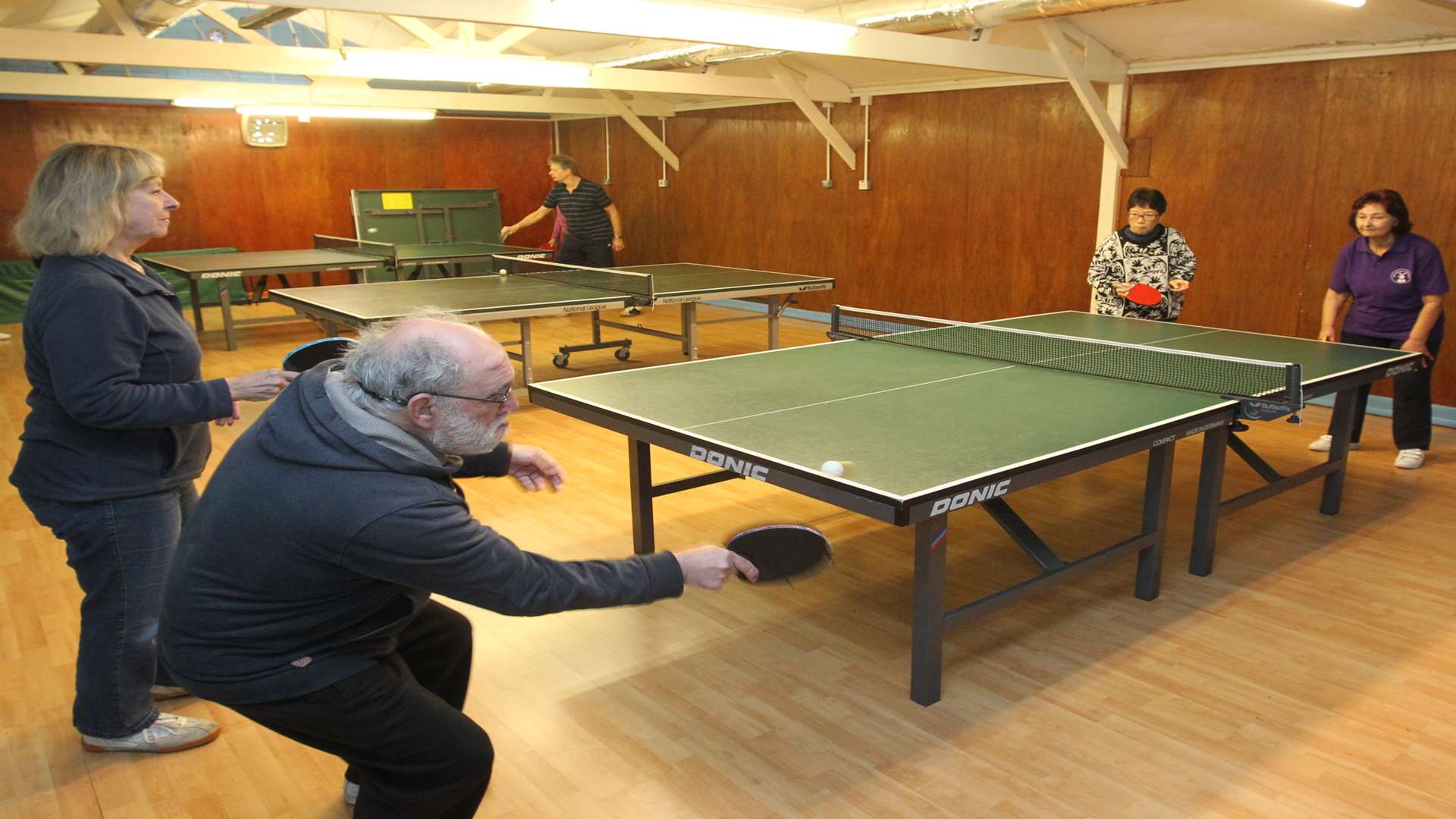 The Meopham Table Tennis Club at their dilapidated building that has been awarded £49,500 for refurbishment from the National Lottery.