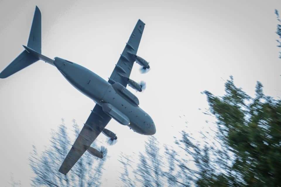 Jack Huckstepp snapped this plane flying very low over Chilham. Picture: Hucks Photos