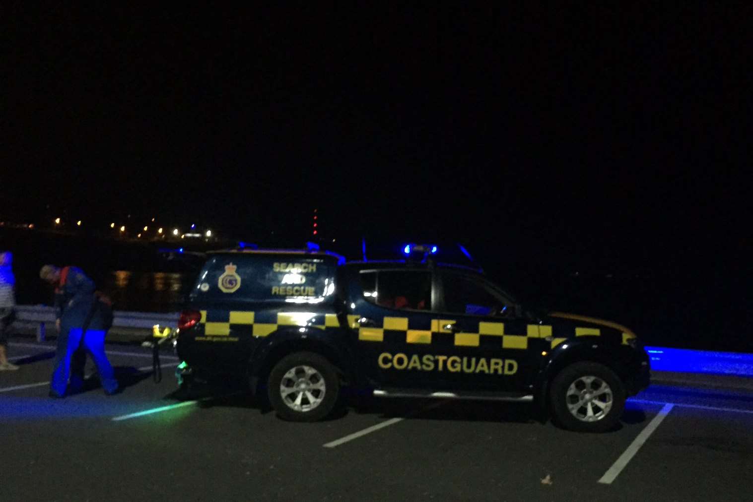 Coastguard crews were called after reports two people were seen in the water off Folkestone
