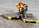 Firefighters will carry out a mud rescue.