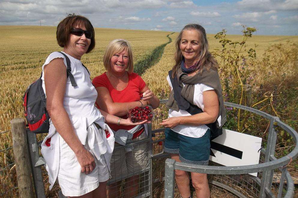 Janet Shields, Iris Digby and Linda Hoskins all of Maidstone took part in last year's KM Charity Walk for Heart of Kent Hospice.
