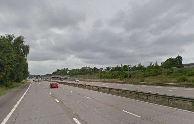 The man was charged for allegedly driving the wrong way down the M20. Picture: Google Street View