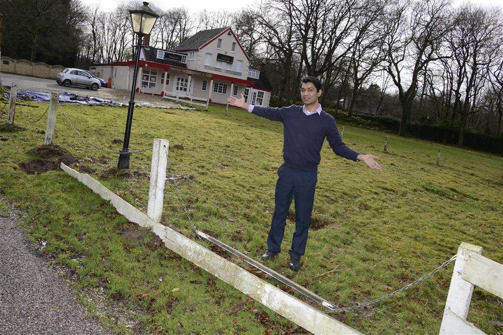 Abul Hussain spent about £700 on the trees - only for them to be stolen