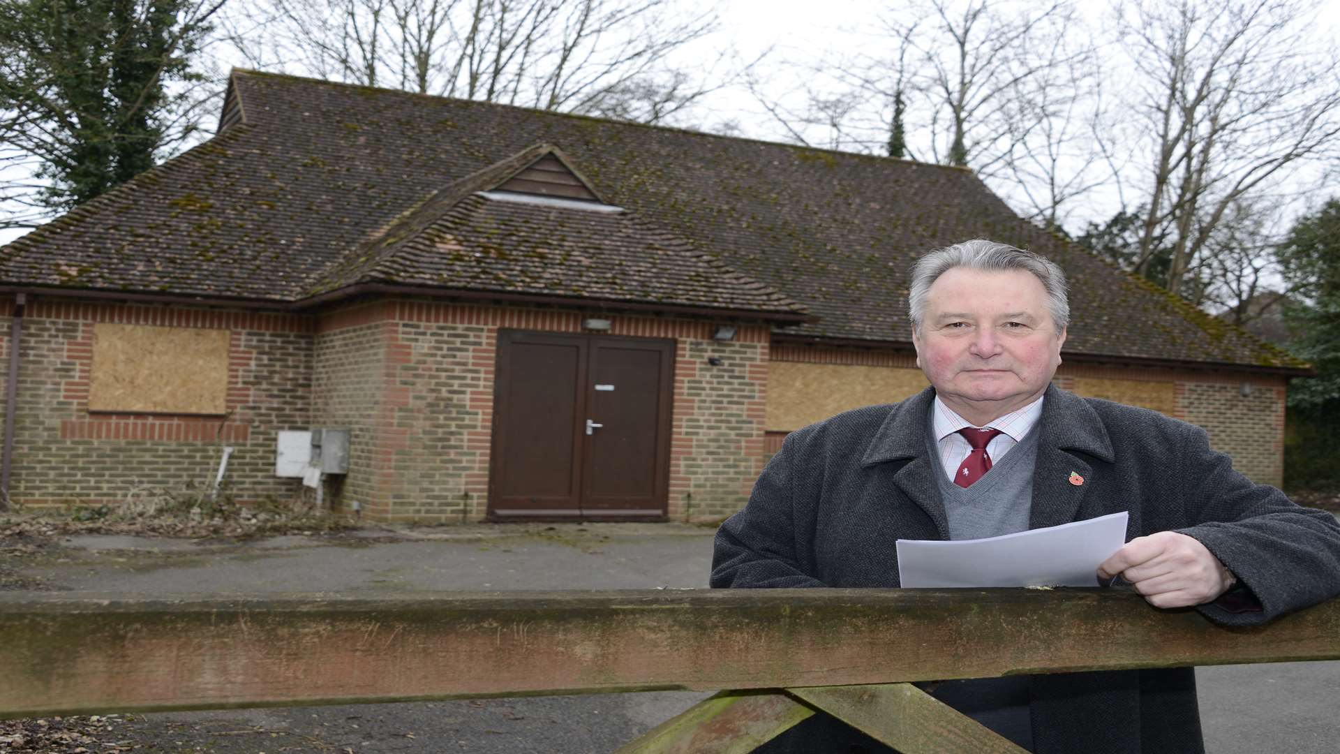Cllr Alan Sugden outside the old St John Ambulance hall in Tenterden.