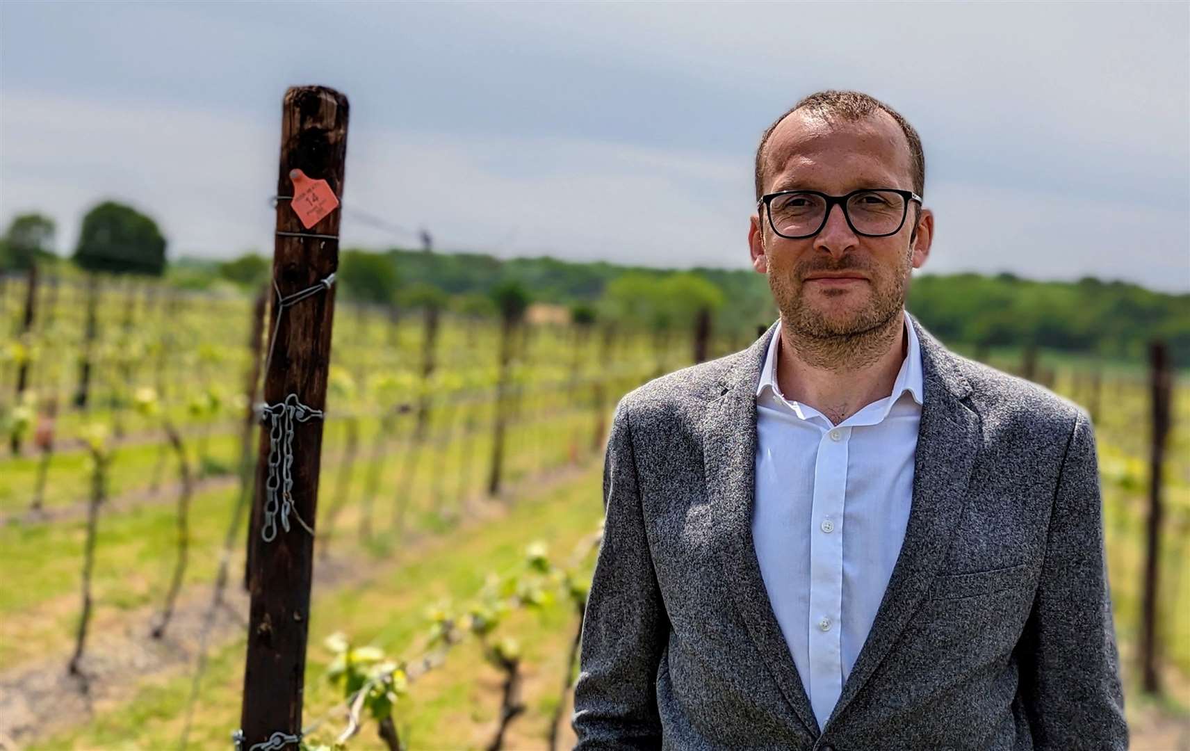 Adam Williams, Balfour's chief operations officer, is taking part in English Wine Week. Picture: Balfour Winery/PA Photos