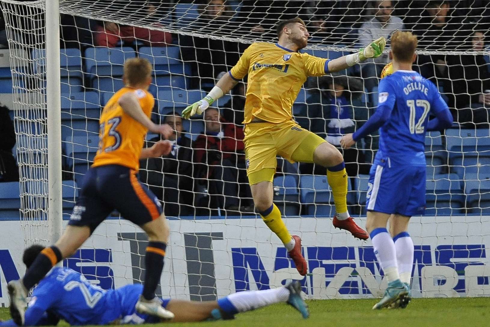 Tomas Holy stretches out to deny the Latics Picture: Ady Kerry