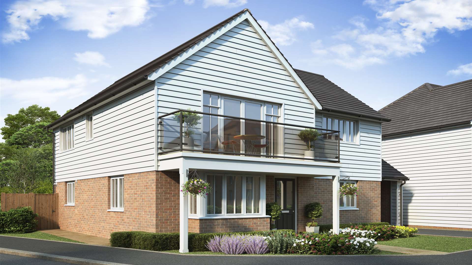 One of the new homes at the Martello Lakes development in Hythe